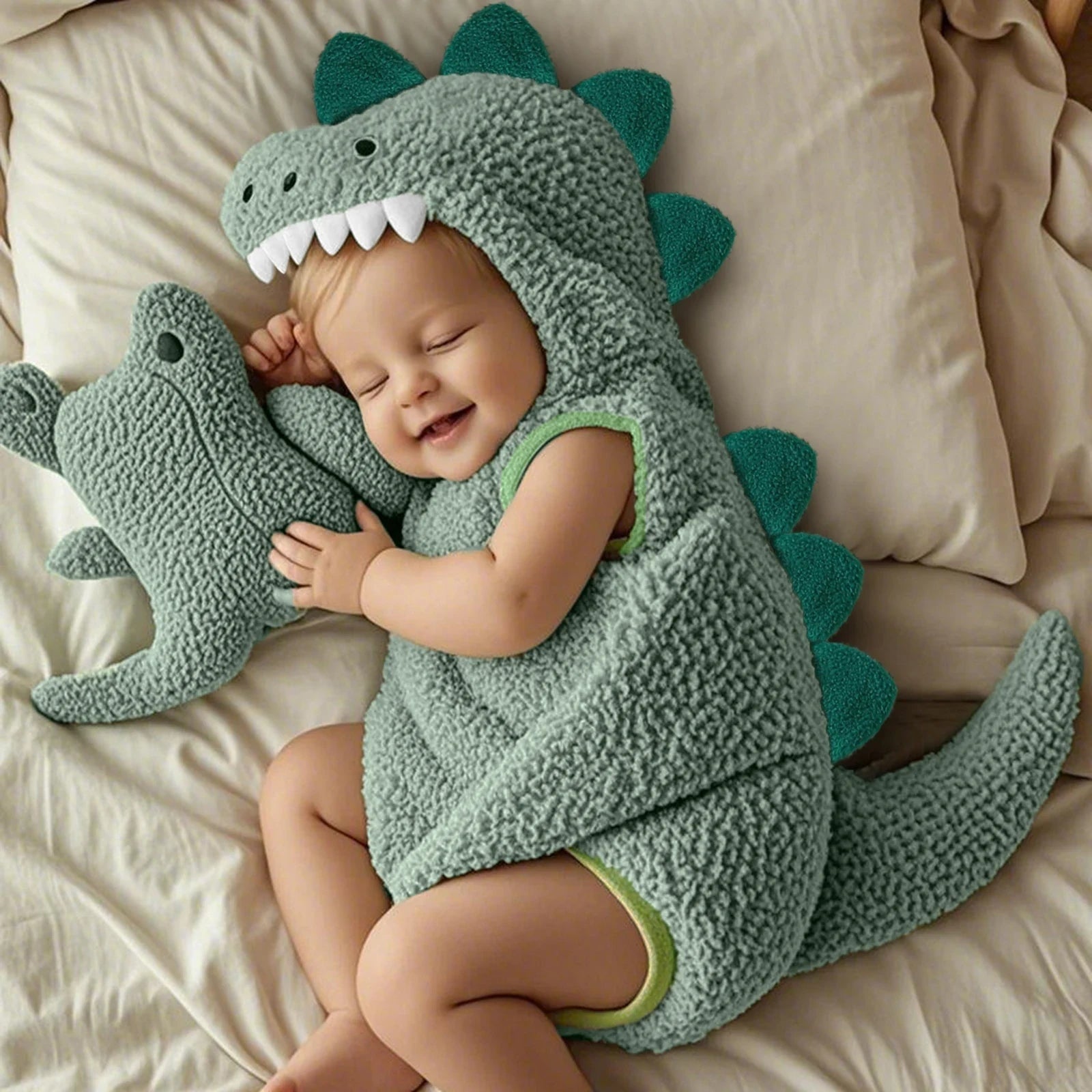 Halloween Costumes Baby Dinosaur Costume Cute Plush Design - Image 1