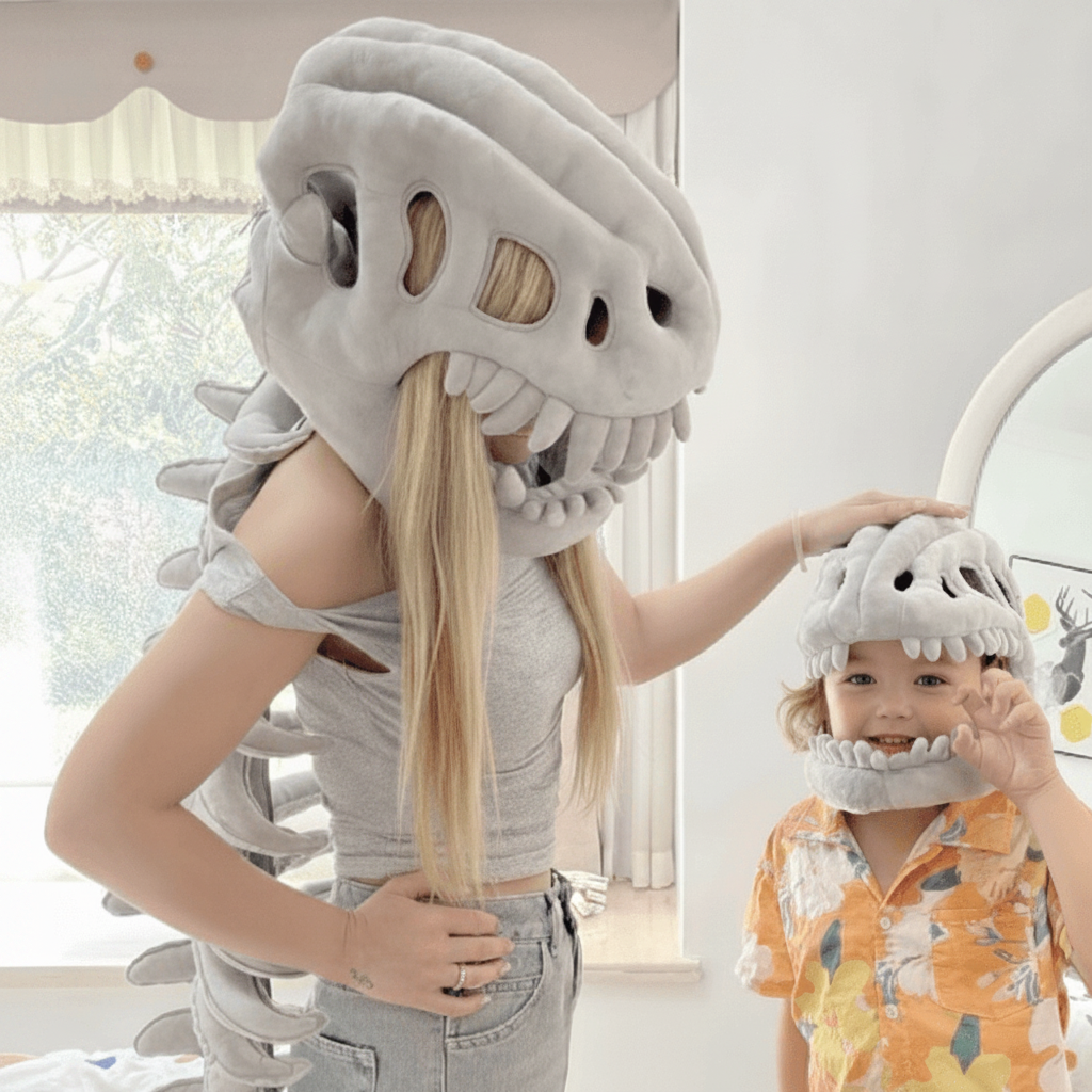 Halloween Costumes Dinosaur Skeleton Plush Kids Party Outfit - Image 2
