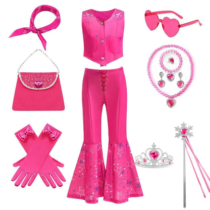 Halloween Costumes Girls Disco Outfit Kids Party Set - Image 3