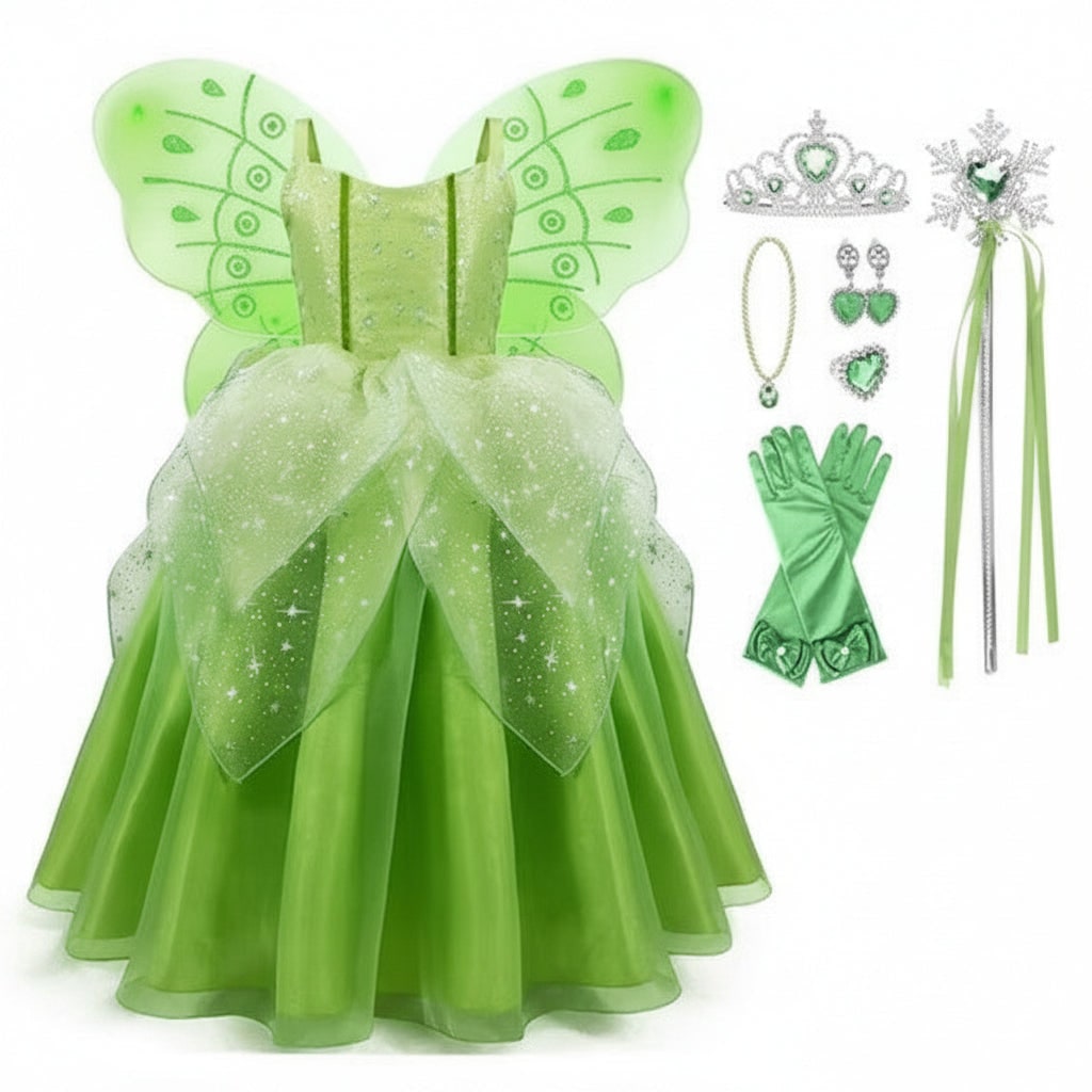 Halloween Costumes Girls Fairy Princess Dress Set - Image 5