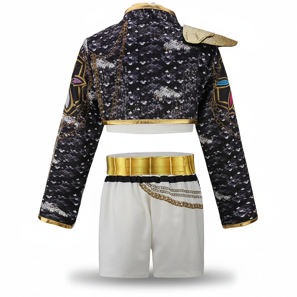 Halloween Costumes Girls Gold Dance Costume Set - Image 5