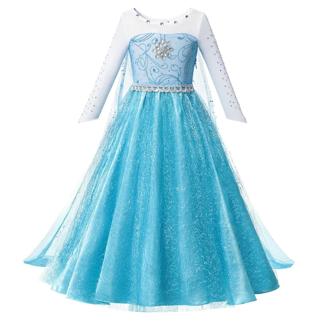 Halloween Costumes Girls Ice Princess Dress Cape - Image 2
