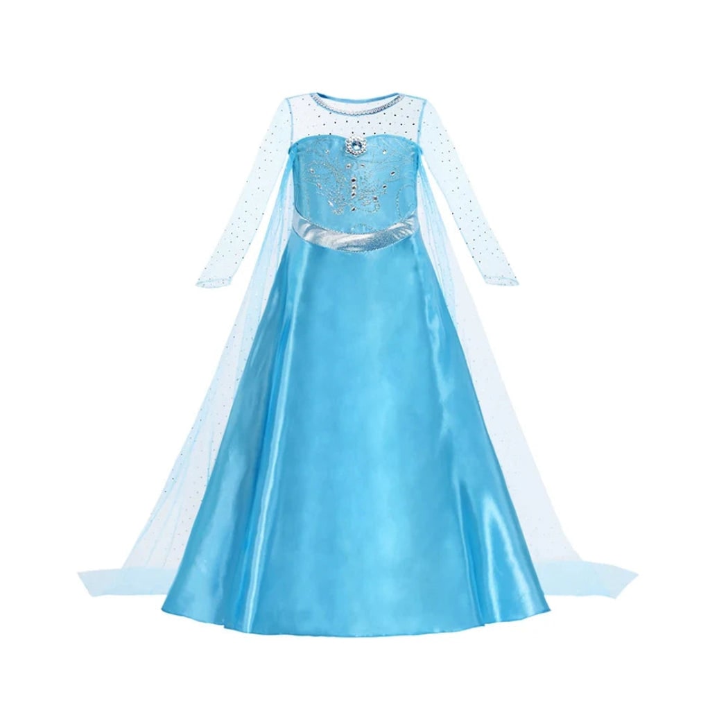 Halloween Costumes Girls Ice Princess Dress Cape - Image 5