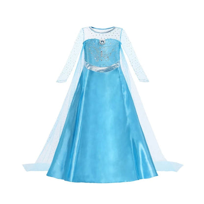 Halloween Costumes Girls Ice Princess Dress Cape - Image 5