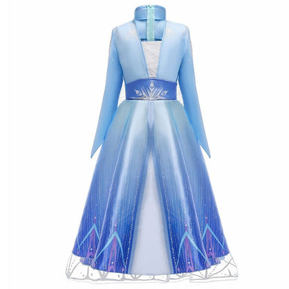 Halloween Costumes Girls Ice Princess Dress Cape Set - Image 7