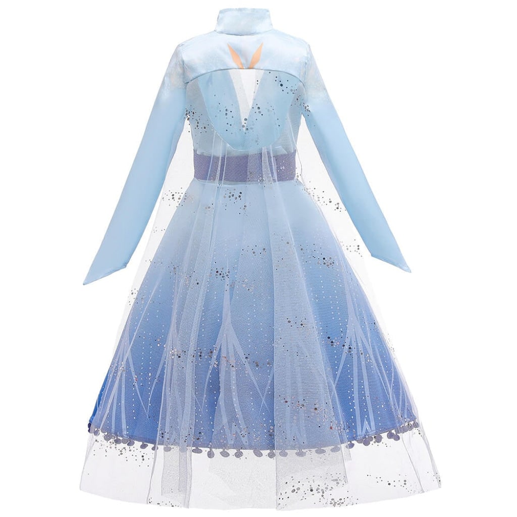 Halloween Costumes Girls Ice Princess Dress Cape Set - Image 8
