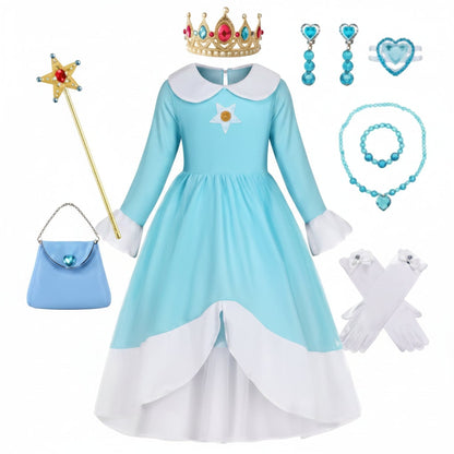 Halloween Costumes Girls Ice Princess Dress Set - Image 3