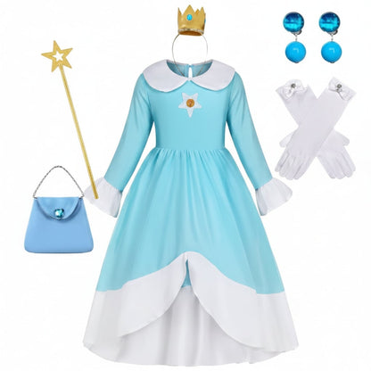 Halloween Costumes Girls Ice Princess Dress Set - Image 5
