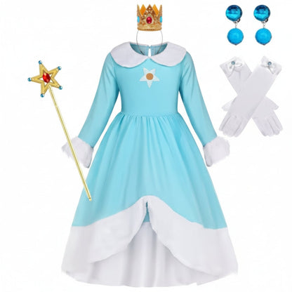 Halloween Costumes Girls Ice Princess Dress Set - Image 6