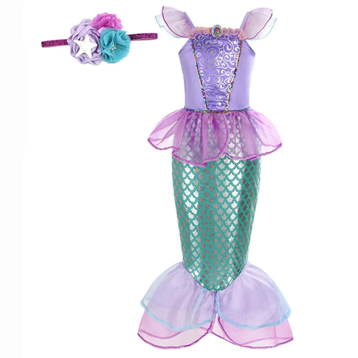 Halloween Costumes Girls Mermaid Dress Costume - Image 8