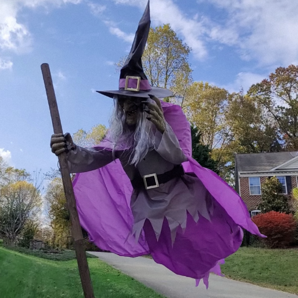 Halloween Costumes Hanging Witch Yard Decoration - Image 4