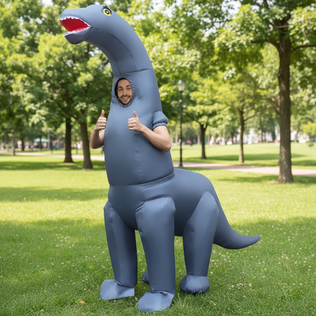 Halloween Costumes Inflatable Dinosaur Funny Costume Rave - Image 1