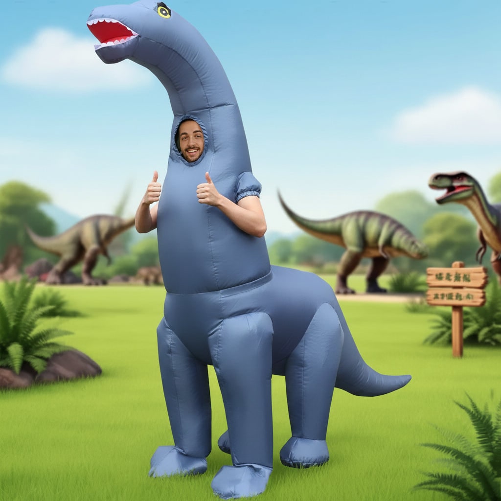 Halloween Costumes Inflatable Dinosaur Funny Costume Rave - Image 2