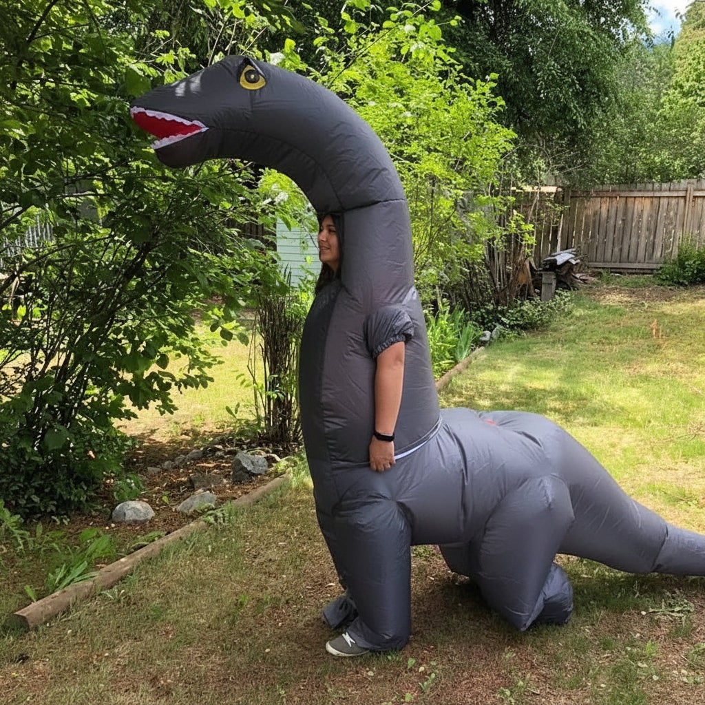 Halloween Costumes Inflatable Dinosaur Funny Costume Rave - Image 3