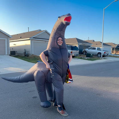 Halloween Costumes Inflatable Dinosaur Funny Costume Rave - Image 4