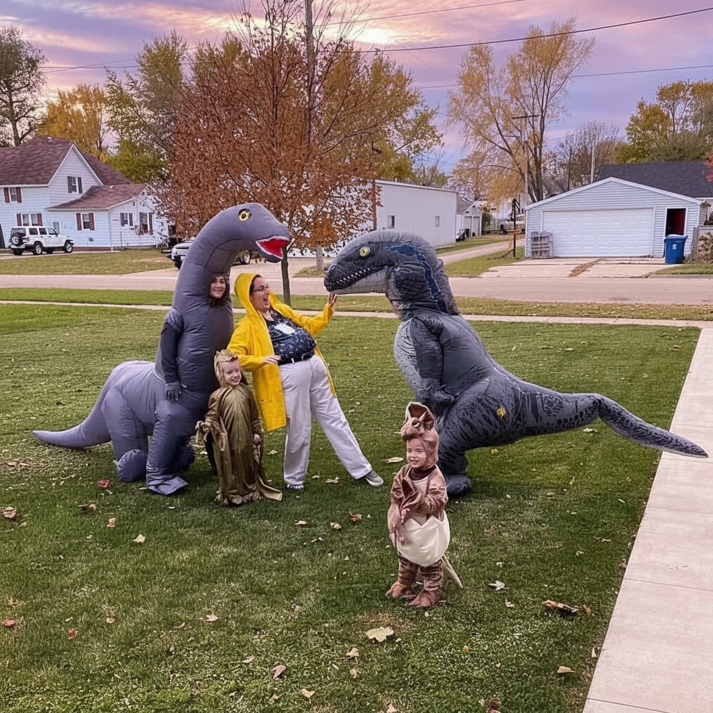 Halloween Costumes Inflatable Dinosaur Funny Costume Rave - Image 5