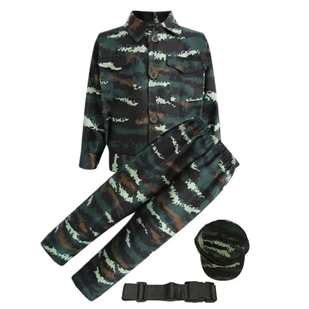 Halloween Costumes Kids Camo Soldier Set Adventure Outfit - Image 2