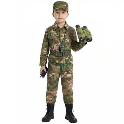 Halloween Costumes Kids Camo Soldier Set Adventure Outfit - Image 3
