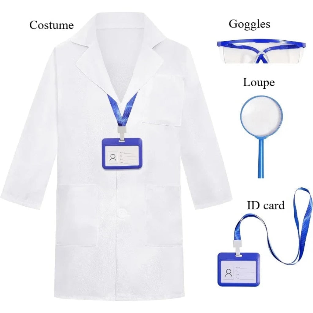Halloween Costumes Kids Doctor Lab Coat Set - Image 3