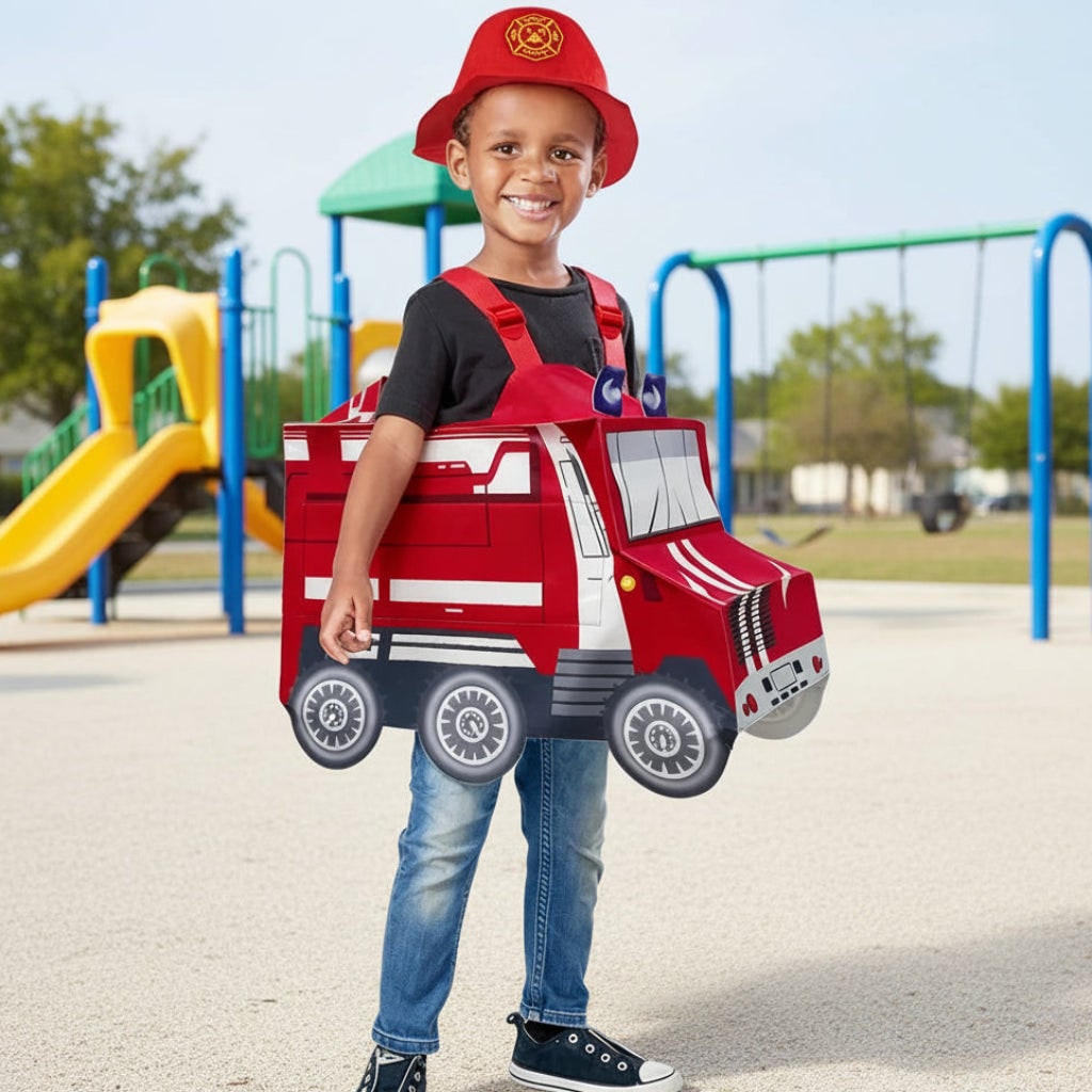 Halloween Costumes Kids Firefighter Truck Outfit - Image 1