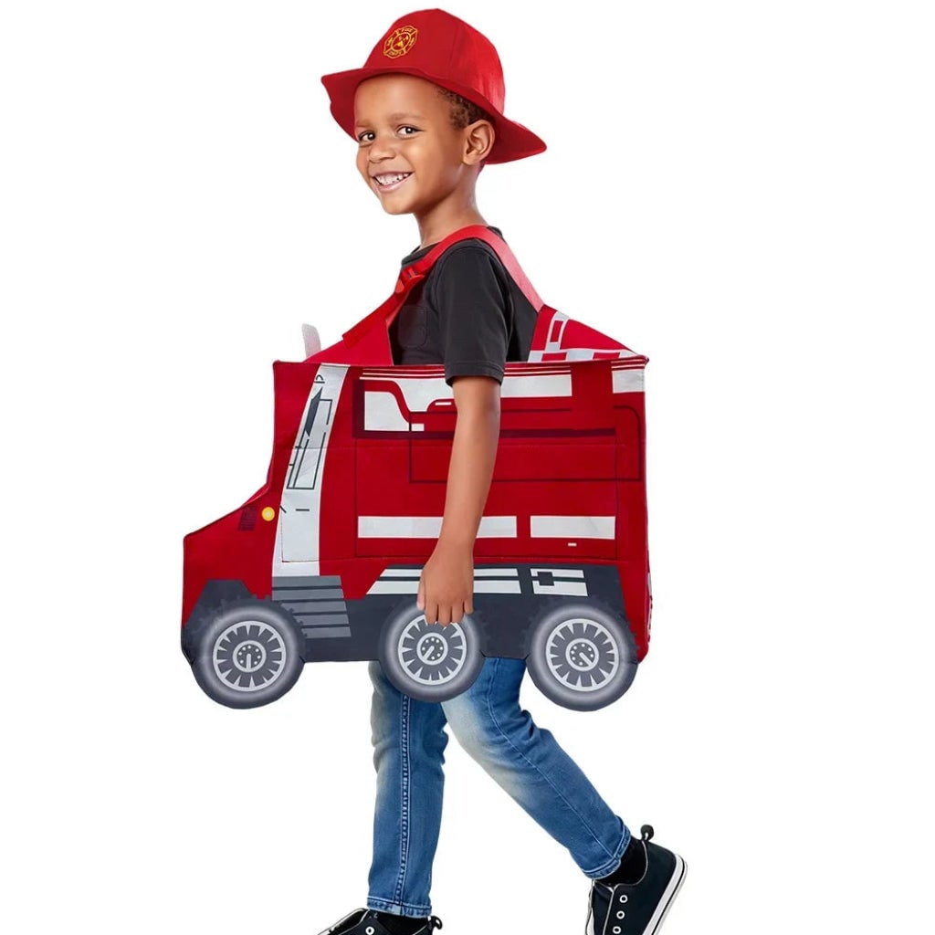 Halloween Costumes Kids Firefighter Truck Outfit - Image 3