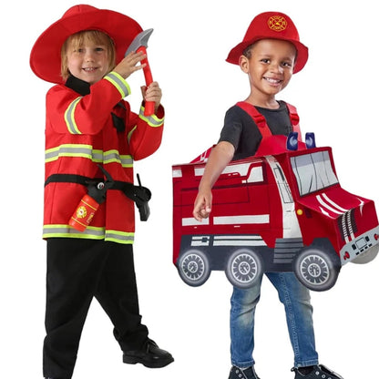 Halloween Costumes Kids Firefighter Truck Outfit - Image 5