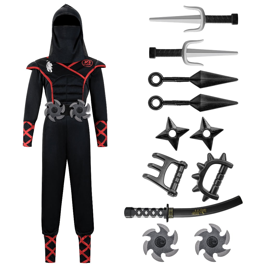 Halloween Costumes Kids Ninja Outfit Set - Image 2