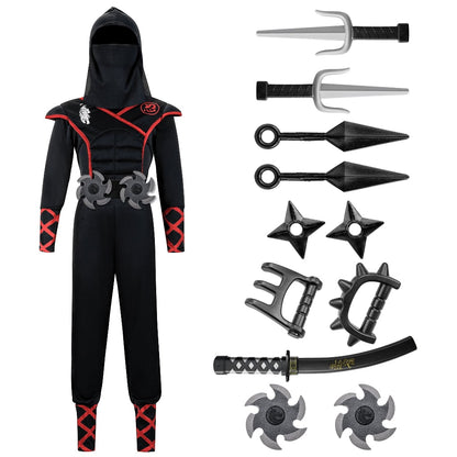 Halloween Costumes Kids Ninja Outfit Set - Image 2