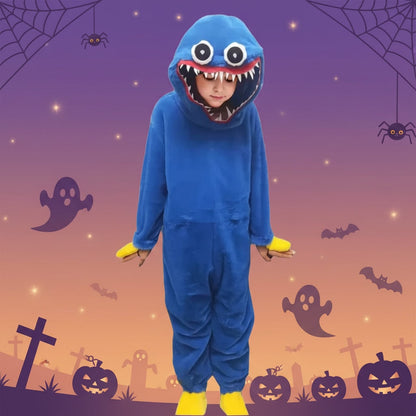 Halloween Costumes Kids Plush Monster Jumpsuit Party Outfit - Image 1