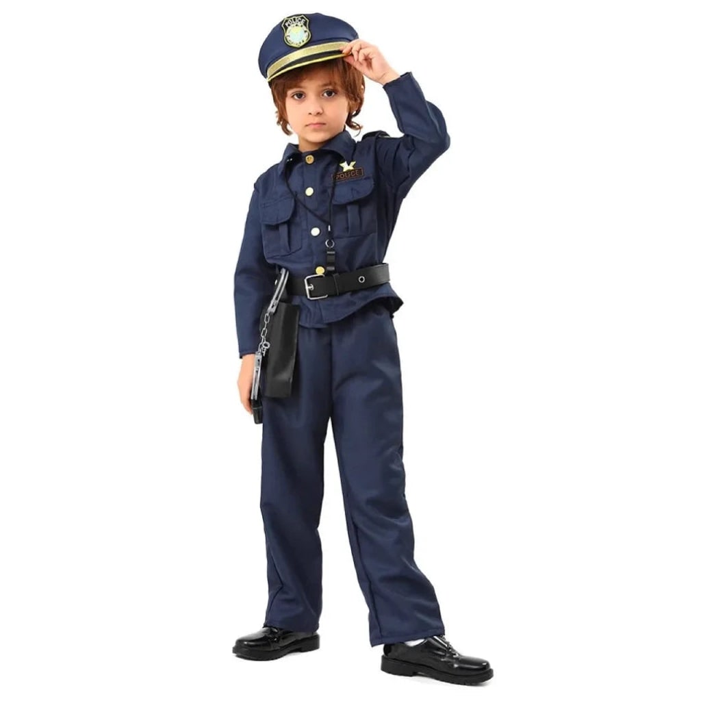 Halloween Costumes Kids Police Uniform Role Play Outfit - Image 2