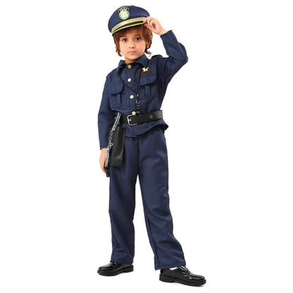 Halloween Costumes Kids Police Uniform Role Play Outfit - Image 2