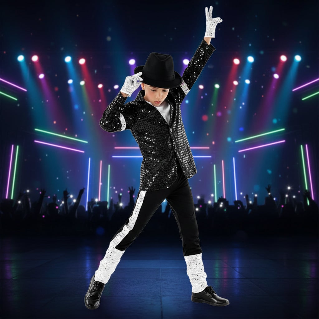 Halloween Costumes Kids Pop Star Dance Outfit - Image 1