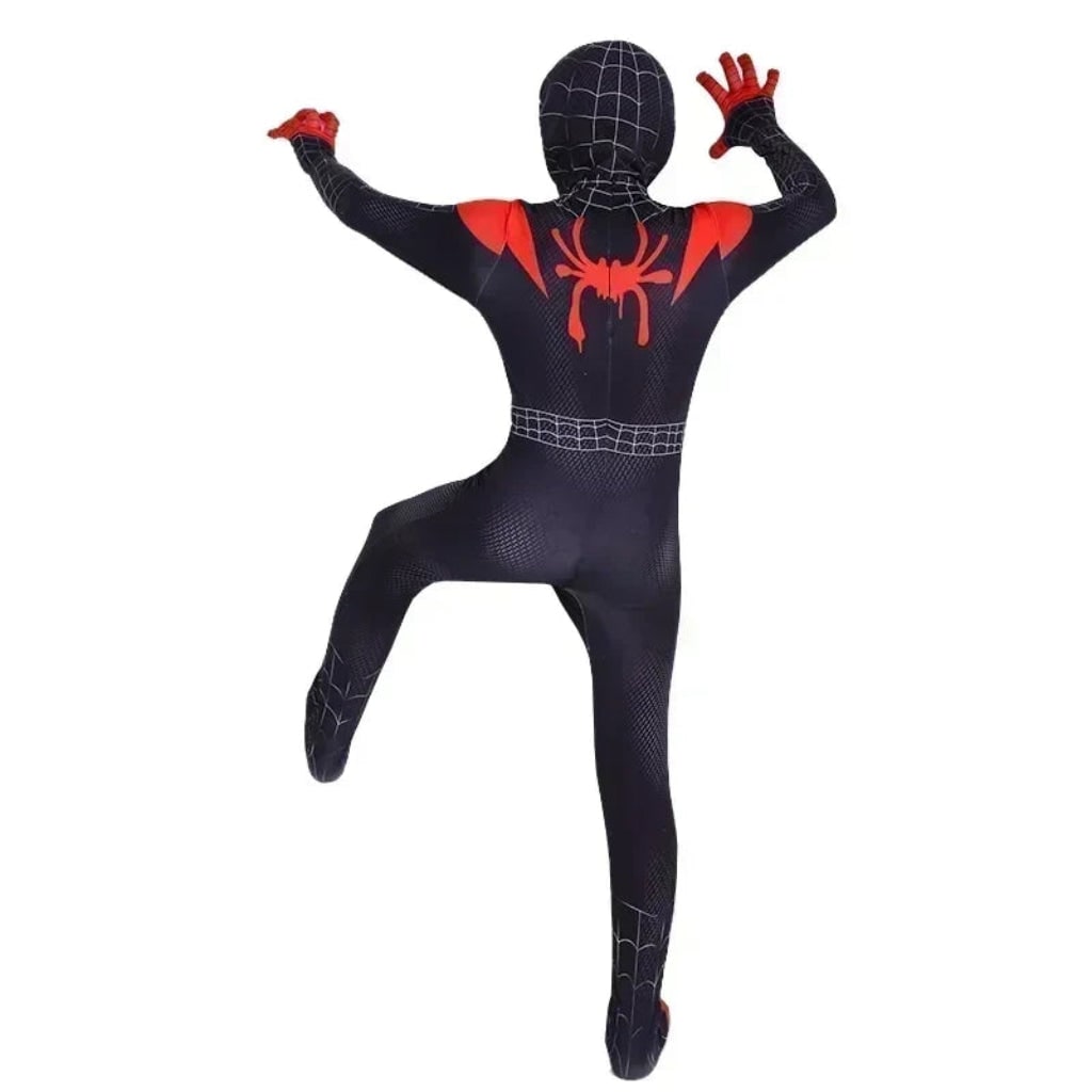 Halloween Costumes Kids Spider Hero Jumpsuit Mask Set - Image 3