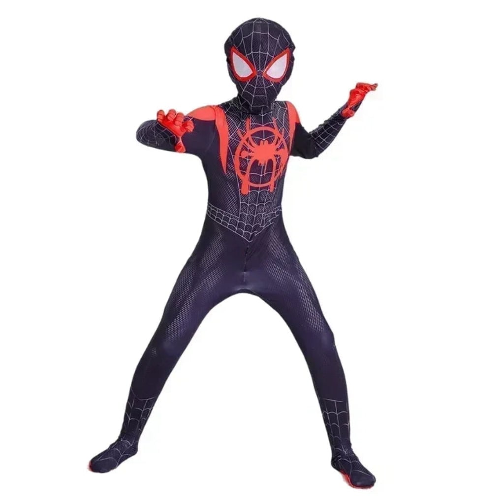 Halloween Costumes Kids Spider Hero Jumpsuit Mask Set - Image 5