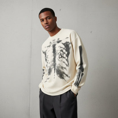 Halloween Costumes Mens Skeleton Shirt Outfit - Image 1