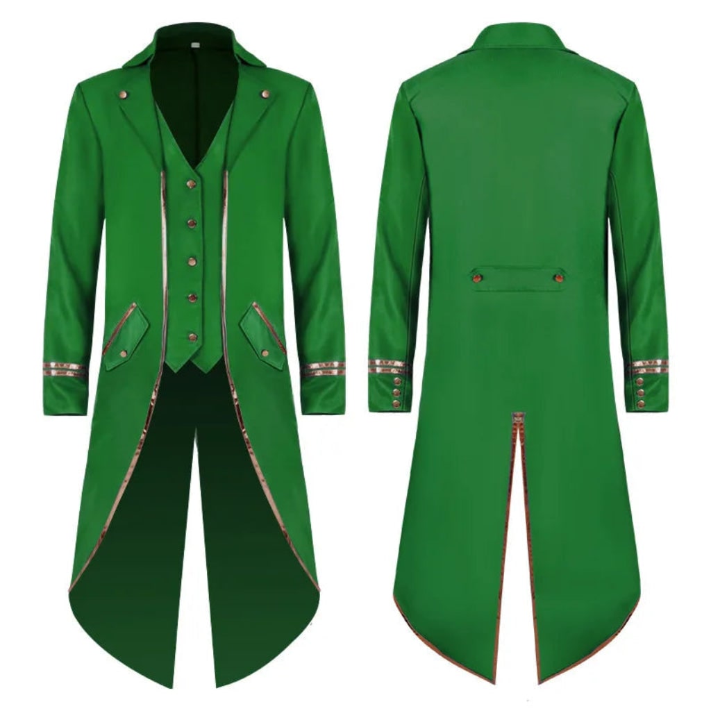 Halloween Costumes Mens Vintage Tailcoat Coat Adult Party Outfit - Image 4