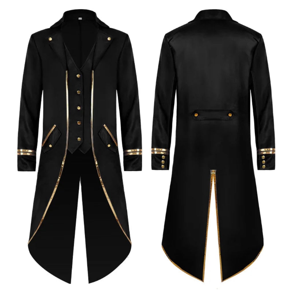 Halloween Costumes Mens Vintage Tailcoat Coat Adult Party Outfit - Image 5