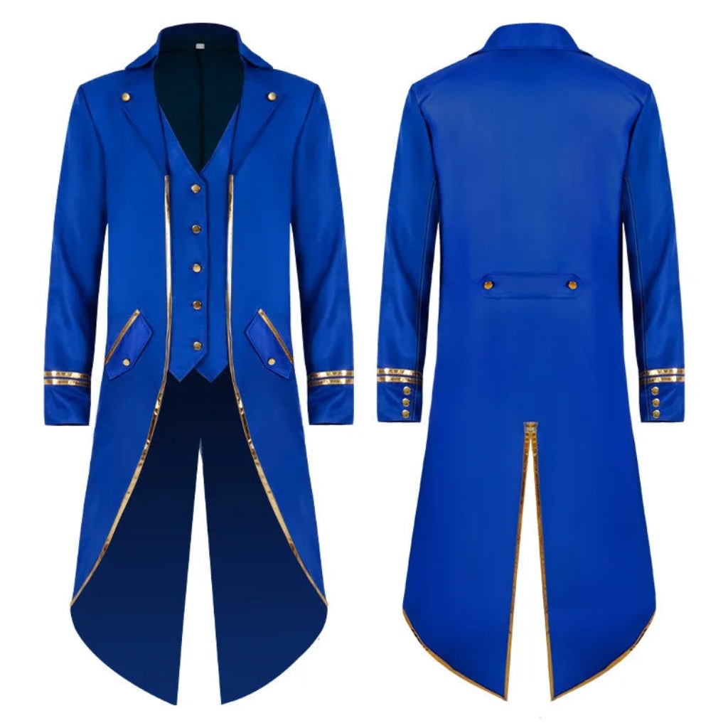 Halloween Costumes Mens Vintage Tailcoat Coat Adult Party Outfit - Image 6