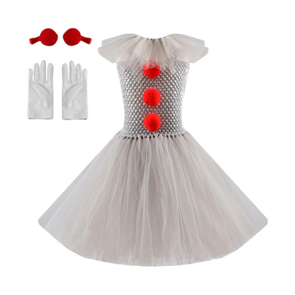 Halloween Costumes Party Clown Jumpsuit Mask Collar - Image 2