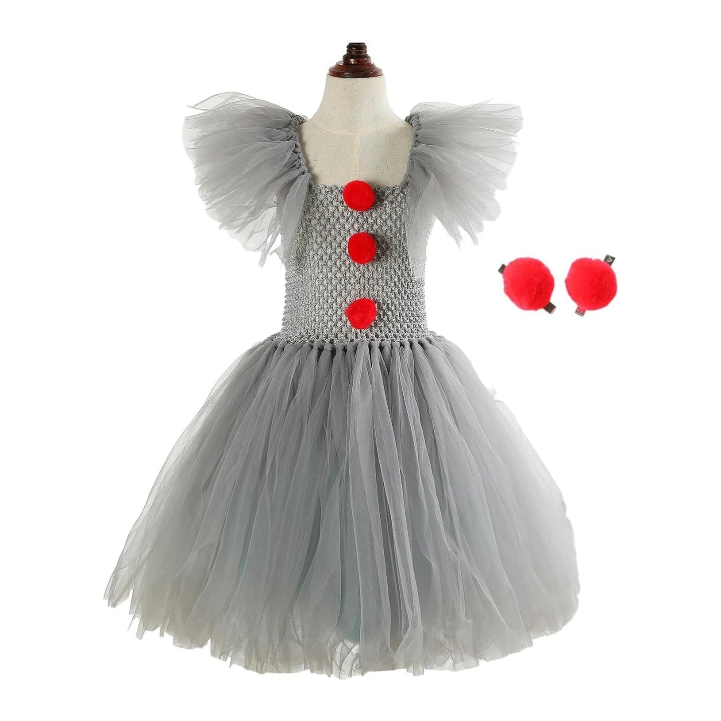 Halloween Costumes Party Clown Jumpsuit Mask Collar - Image 3