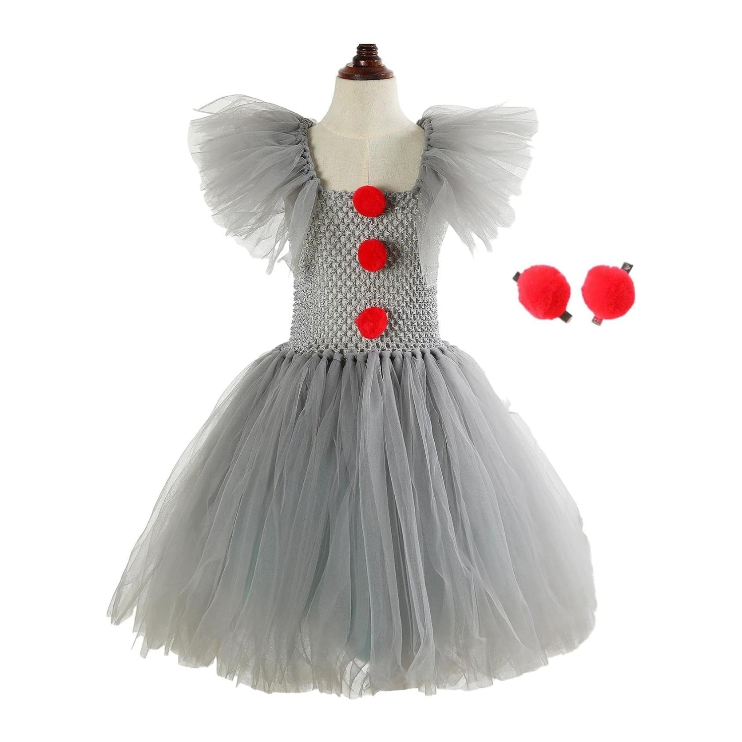 Halloween Costumes Party Clown Jumpsuit Mask Collar - Image 3