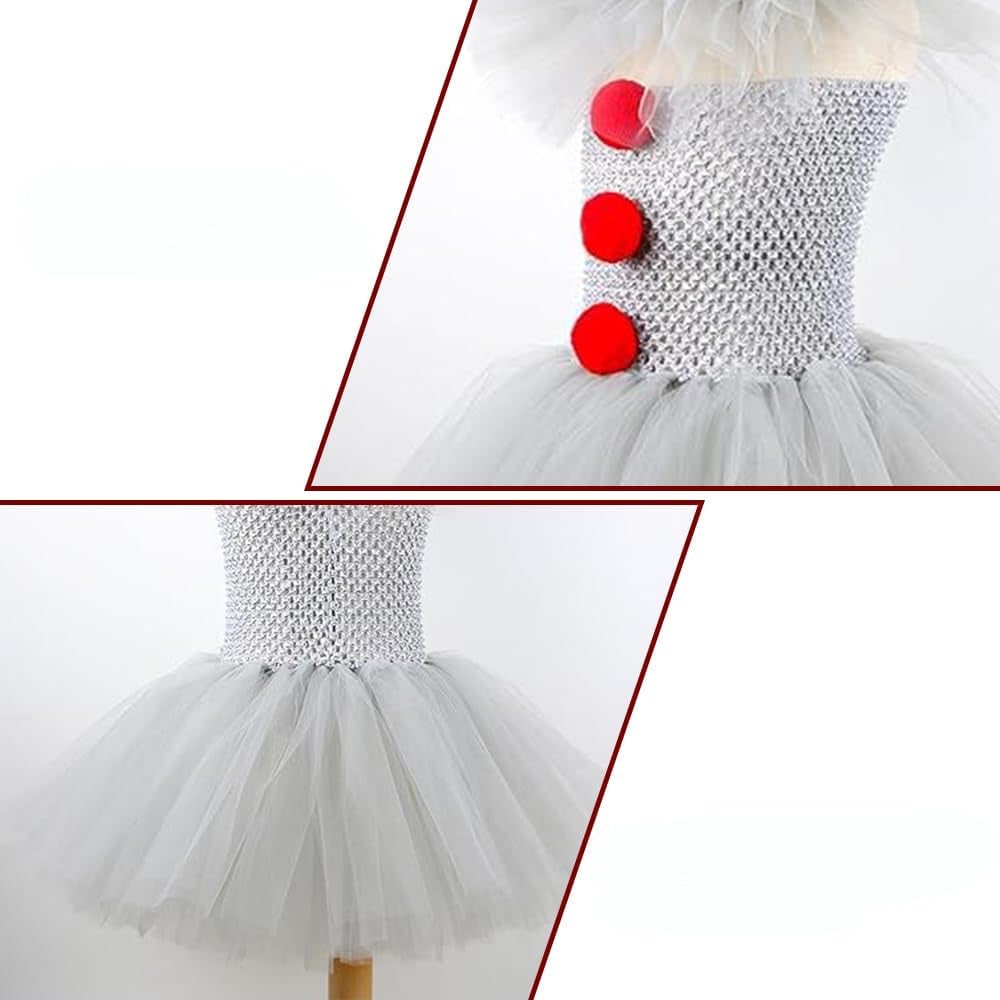Halloween Costumes Party Clown Jumpsuit Mask Collar - Image 5