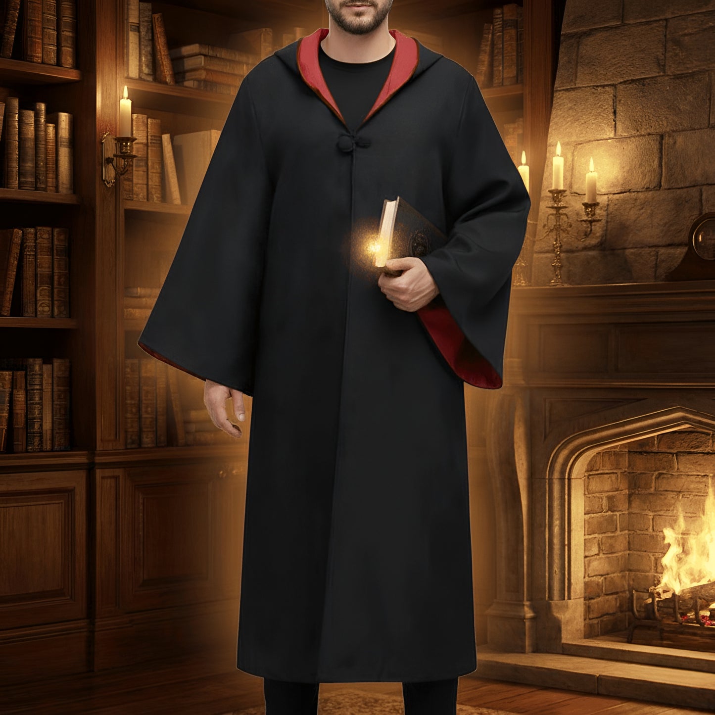 Fato de Bruxo para Halloween com Capa
