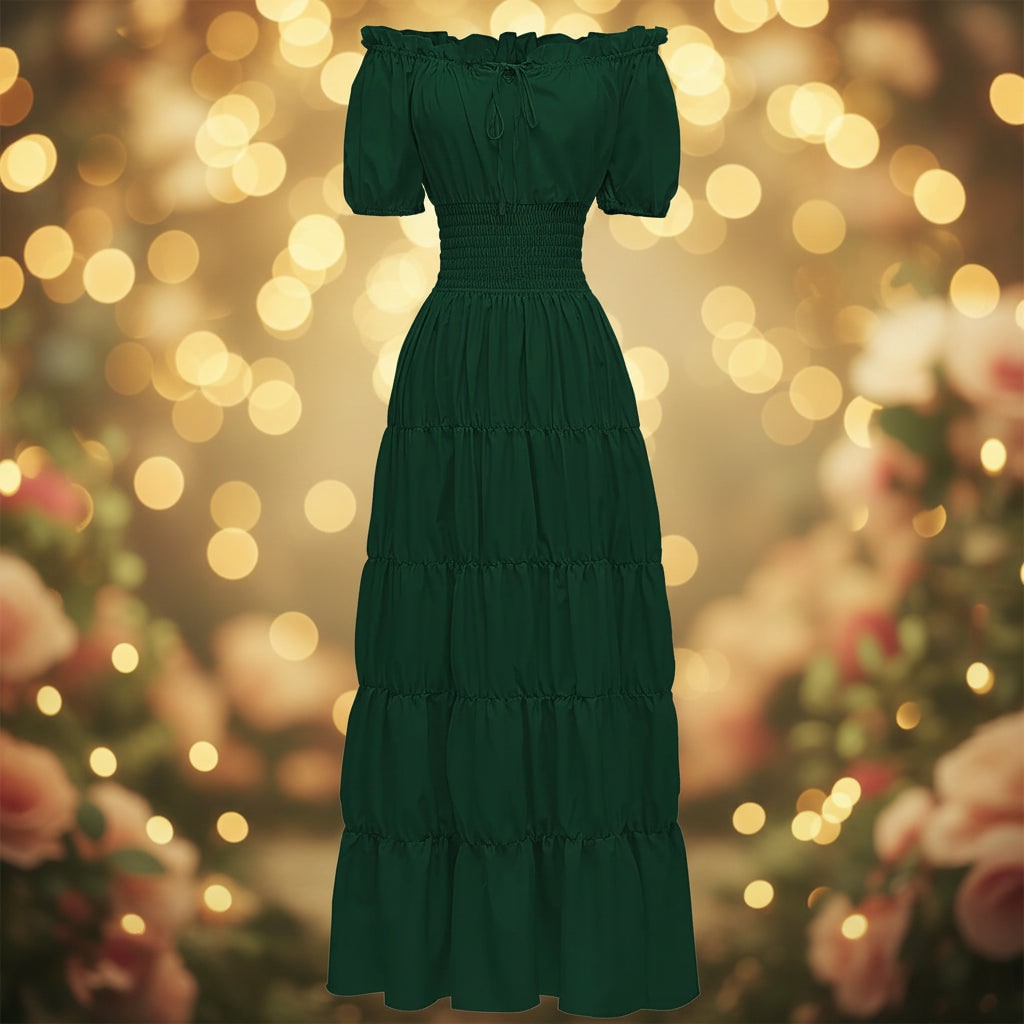 Halloween Costumes Womens Boho Maxi Dress Outfit - Image 1