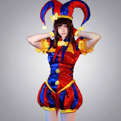 Halloween Costumes Womens Jester Party Outfit - Image 1