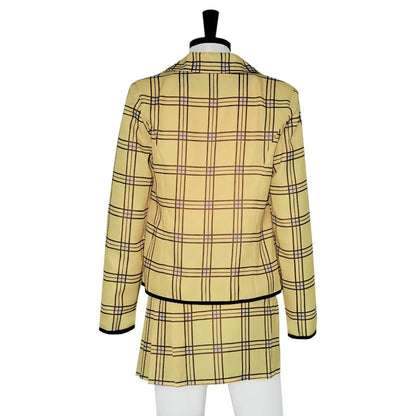 Halloween Costumes Womens Plaid Blazer Skirt Set - Image 3