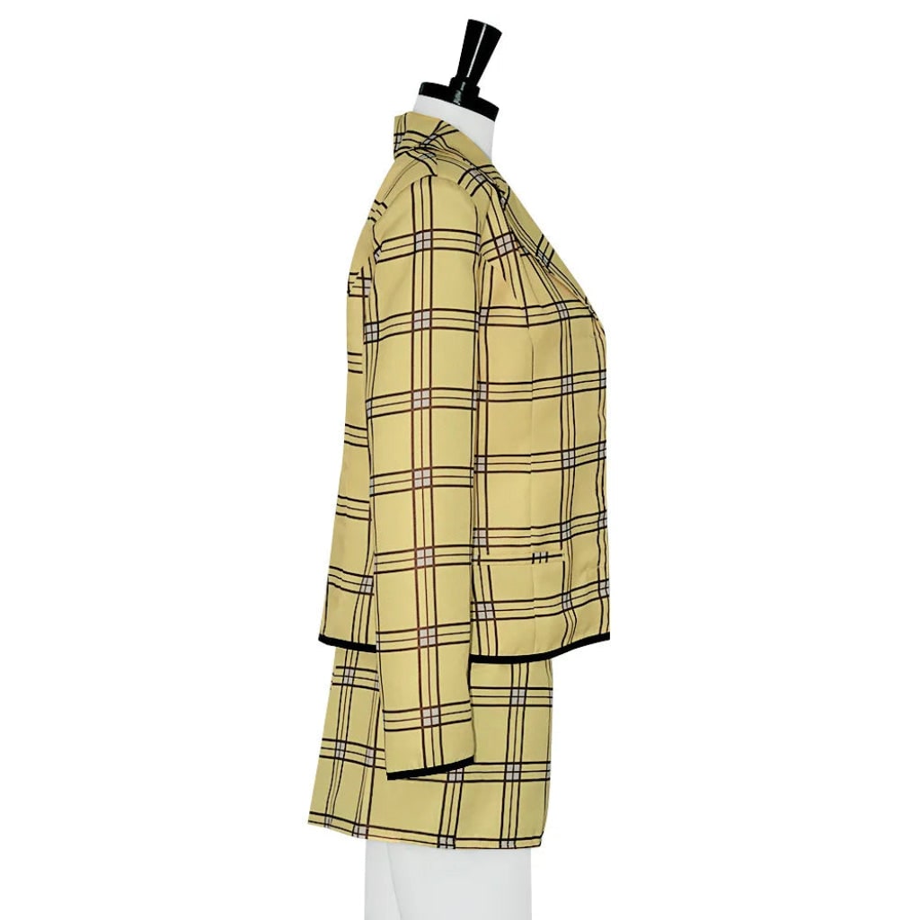 Halloween Costumes Womens Plaid Blazer Skirt Set - Image 4