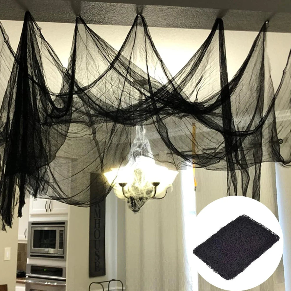 Halloween Decoration Netting Spooky Spider Web - Image 1