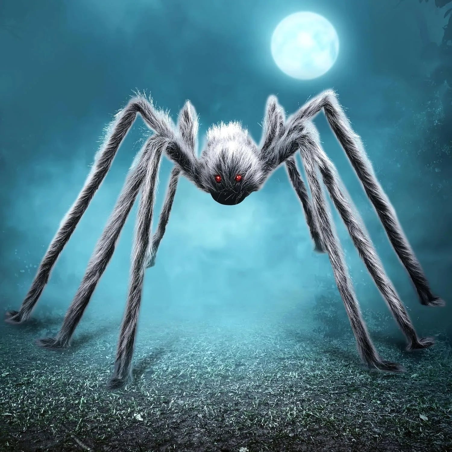 Halloween Decoration Party Decor Giant Spider LED Outdoor - Image 5