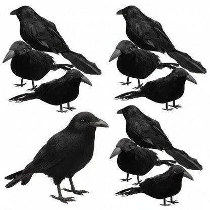 Halloween Decoration Realistic Artificial Crows - Image 5